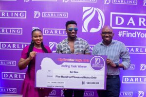 Darling hosts BBNaija housemates; redeems cash prizes for Darling task winners