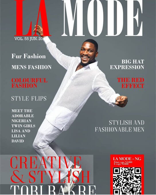 Tobi Bakre Covers La Mode Magazine June Edition
