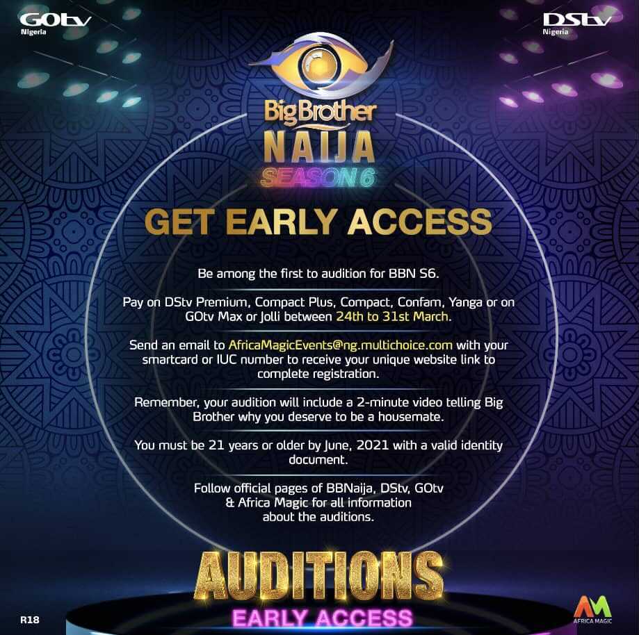 Big Brother Naija 2021 (Season 6) Application Form & Requirements