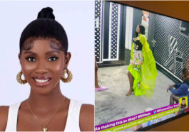 Modella stuns viewers with gorgeous looking thread and needle dress (photos)